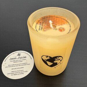 Victoria’s Secret PINK Honey Single Wick Scented Candle + Wildflower Seeds Cover